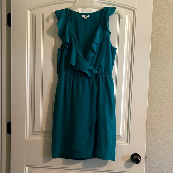 Cato Dresses & Skirts - Cato Teal Ruffle Mini Dress